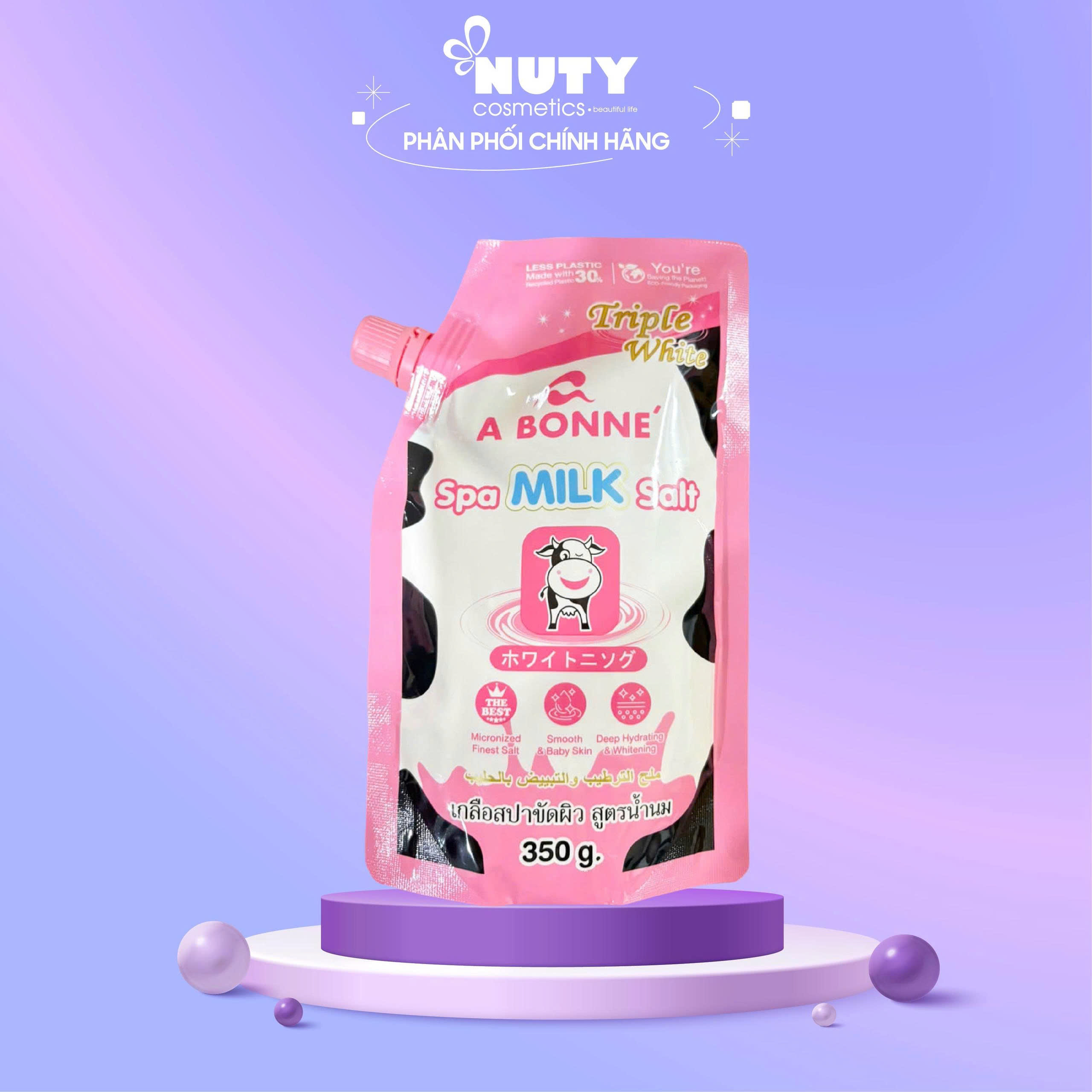 [Bao Bì Mới] Muối Tắm Tẩy Tế Bào Chết A Bonné #Spa Milk Salt (350g)
