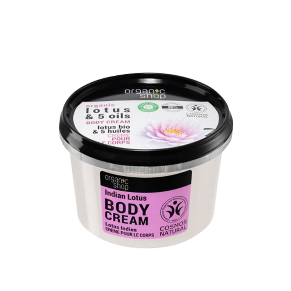 Kem Dưỡng Da Body Organic Shop Indian Lotus Body Cream (250ml)