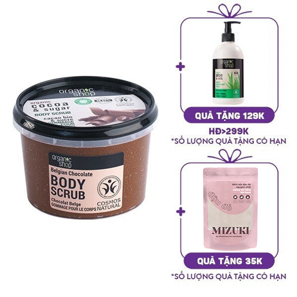 Tẩy Tế Bào Chết Toàn Thân Organic Shop Organic Cocoa & Sugar Body Scrub (250ml)