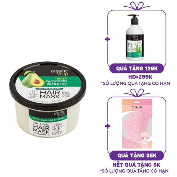 Kem Ủ Tóc Organic Shop Avocado & Honey Hair Mask (250ml)