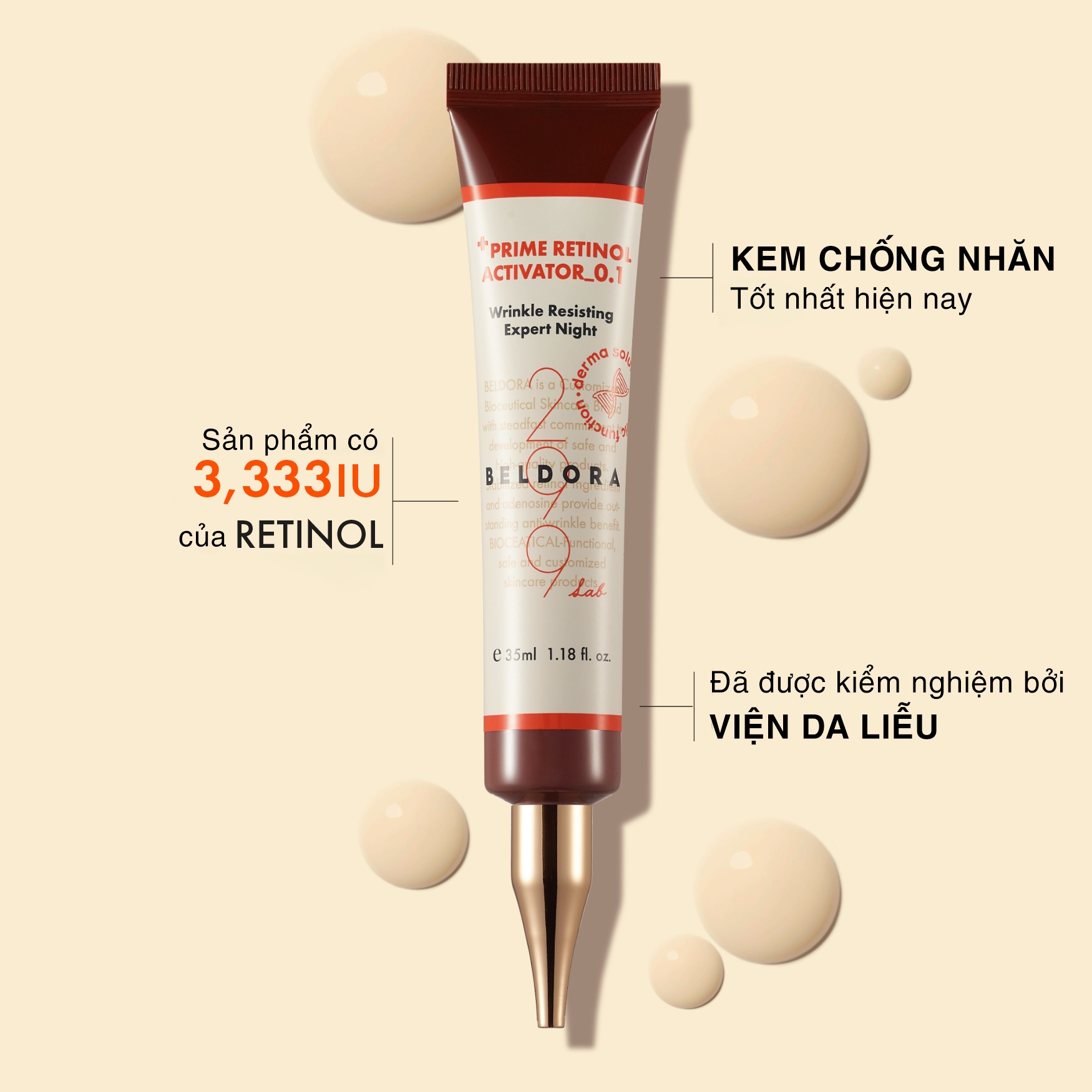 Kem Dưỡng Ngừa Lão Hóa Beldora 299 Prime Retinol Activator 0.1 (35ml) -  Nuty Cosmetics