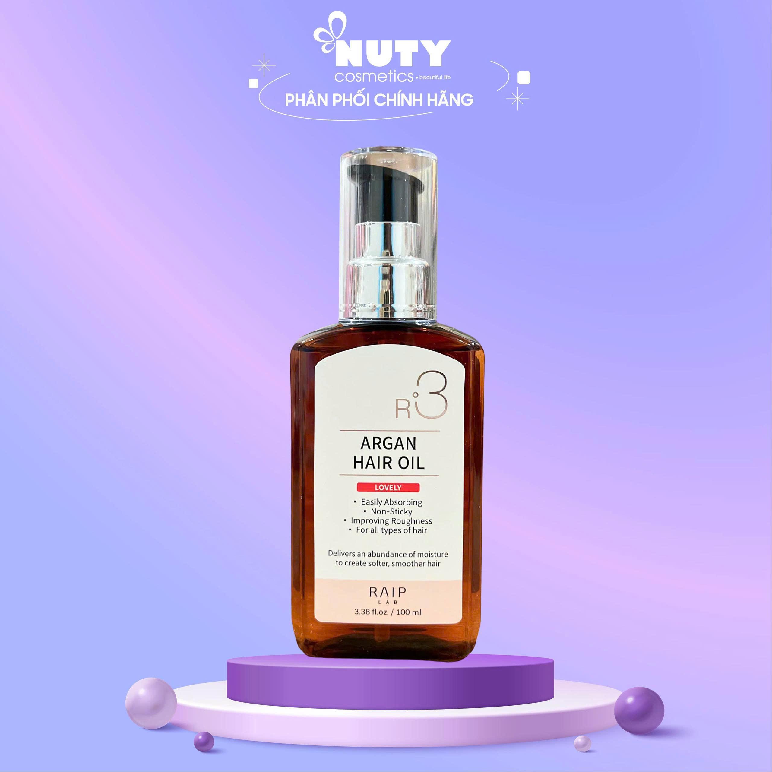 Dầu Dưỡng Hỗ Trợ Phục Hồi Tóc Hư Tổn Raip R3 Argan Hair Oil "Lovely" (100ml)