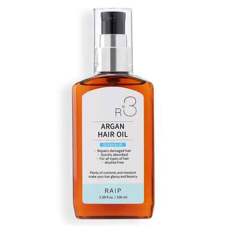 Dầu Dưỡng Hỗ Trợ Phục Hồi Tóc Hư Tổn Raip R3 Argan Hair Oil "Ocean Blue" (100ml)