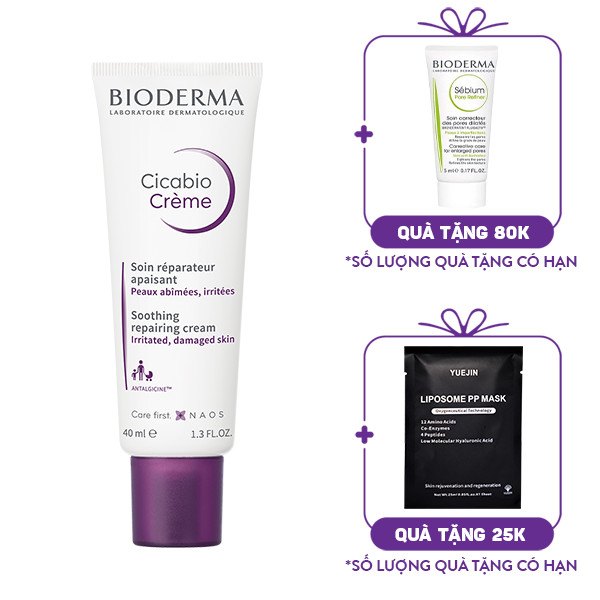 Kem Dưỡng Da Bioderma Cicabio Crème Soothing Repairing Cream (40ml)