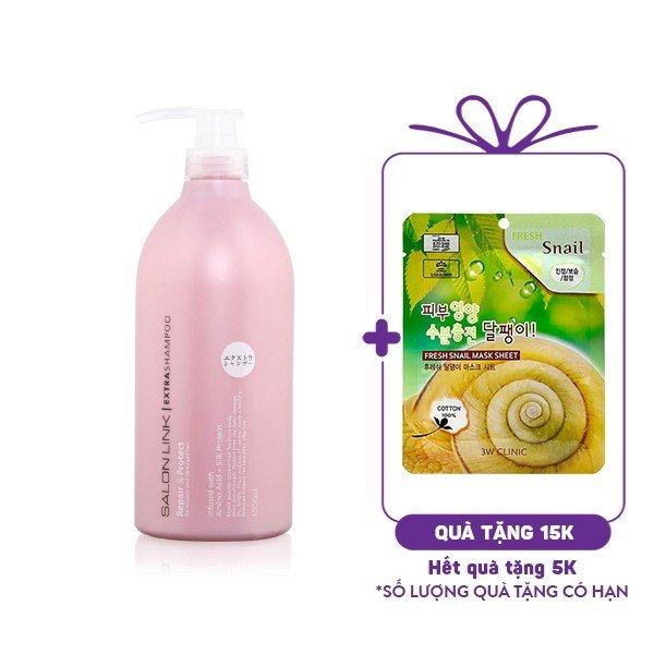 Dầu Gội Siêu Mượt Tóc Kumano Salon Pink Extra Treatment In Shampoo (1000ml)