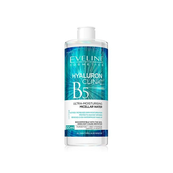 Nước Tẩy Trang Eveline Hyaluron Clinic B5 Puridetox (500ml)