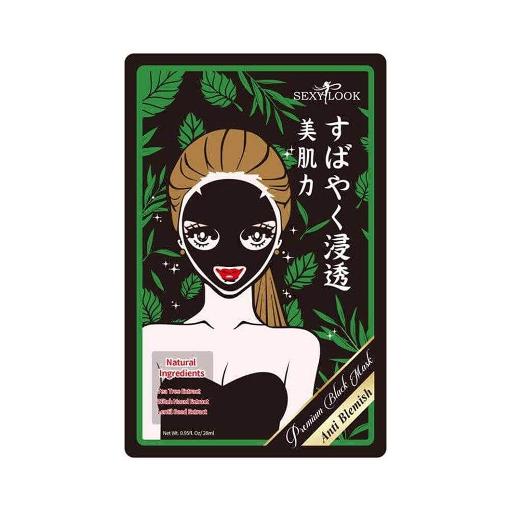 Mặt Nạ Tràm Trà Giảm Mụn Sexylook Anti Blemish Premium Black Facial Mask (28ml)