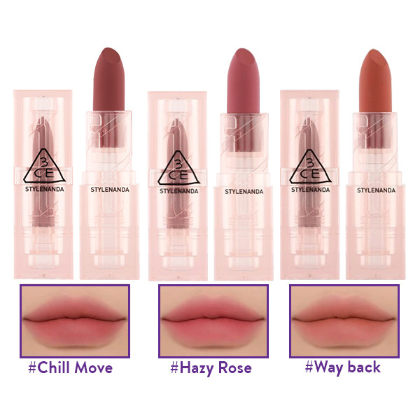 Son Thỏi 3CE Soft Matte Lipstick - Clear Layer Cool Edition (3.5g)