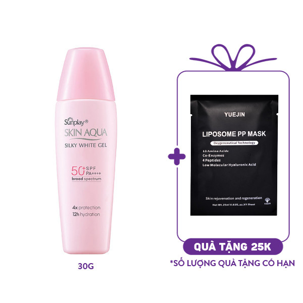 Gel Chống Nắng Dưỡng Da Trắng Mịn Sunplay Skin Aqua Silky White Gel Limited Edition SPF 50+ PA++++ (30g)