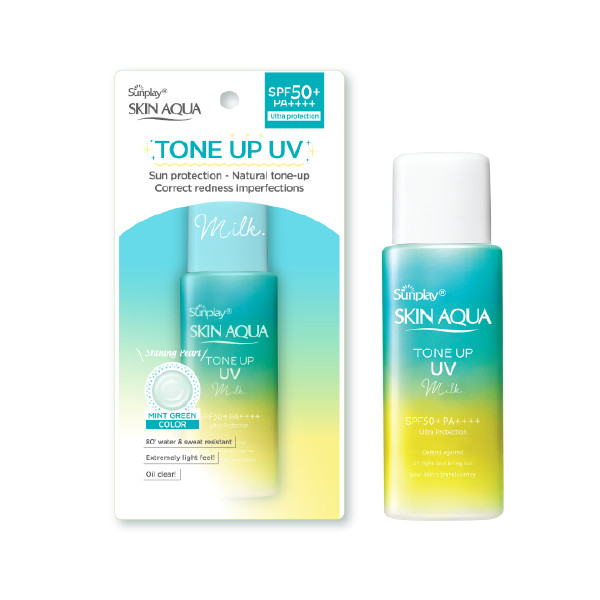 Sữa Chống Nắng Sunplay Skin Aqua Tone Up UV Milk Mint Green Color SPF50+/PA++++ (50g)