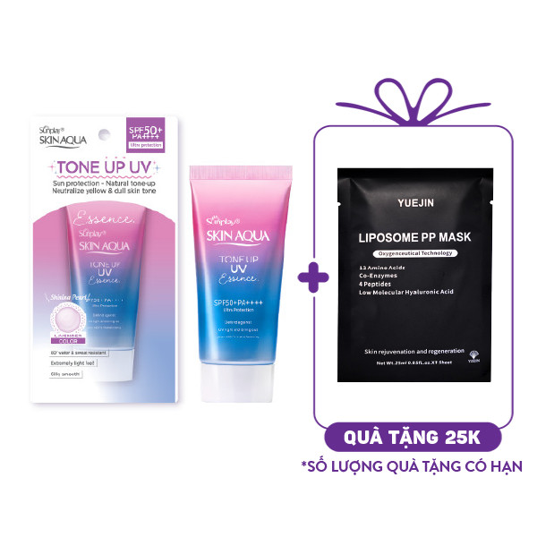 Kem Chống Nắng Sunplay Skin Aqua Tone Up UV Essence Lavender SPF 50+ PA++++ (50g)
