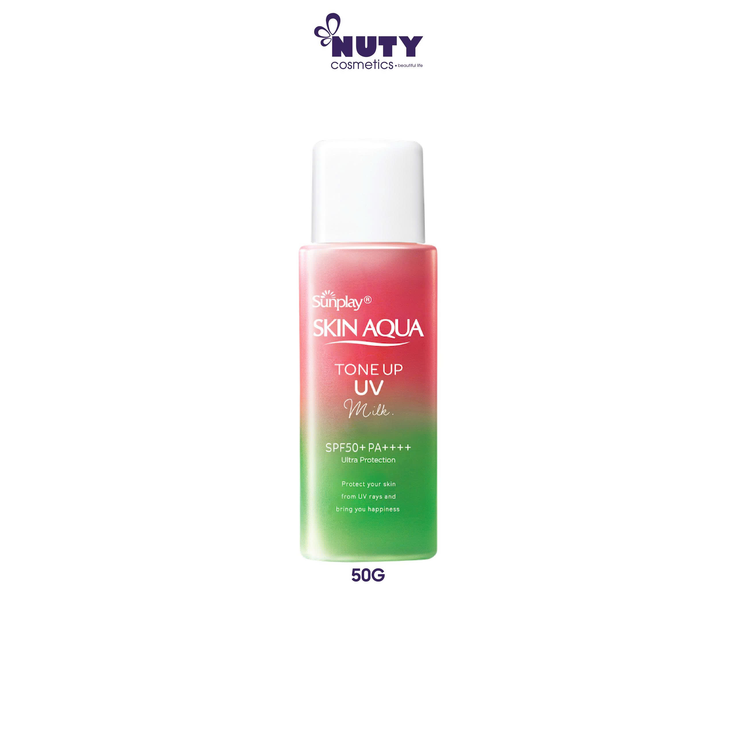 Sữa Chống Nắng Sunplay Skin Aqua Tone Up UV Milk Happiness Aura Rose SPF50+ PA++++ (50g)