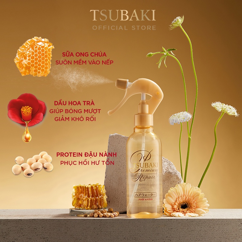 Xịt Dưỡng Phục Hồi Tóc Tsubaki Premium Repair Hair Water (220ml) - Nuty  Cosmetics
