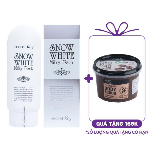 Kem Ủ Trắng Body Secret Key Snow White Milky Pack (200ml)
