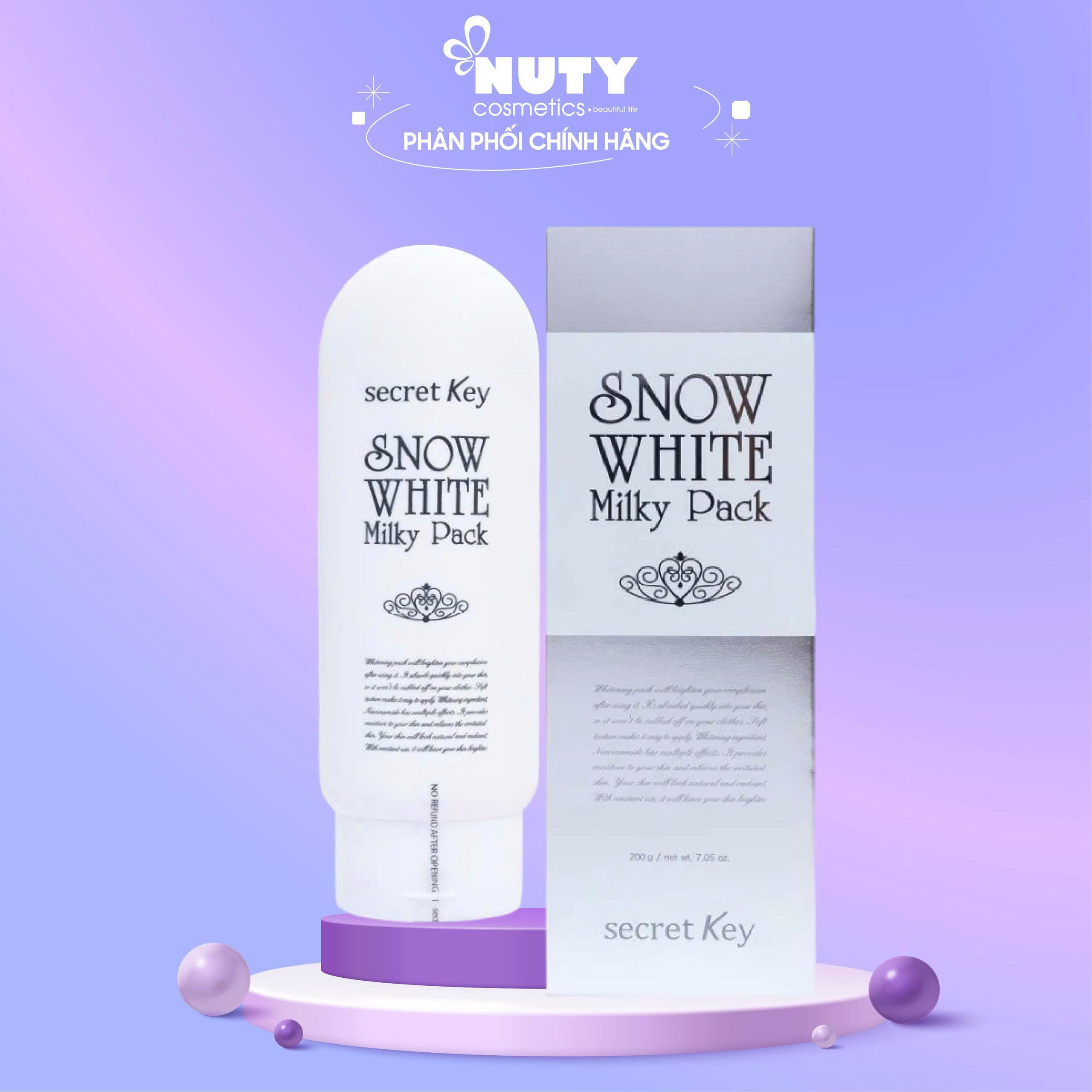 Kem Ủ Trắng Body Secret Key Snow White Milky Pack (200ml)
