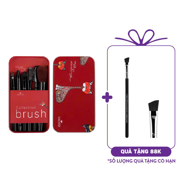 Bộ Cọ Hộp Đỏ Vacosi My Darling Brush Set (6pcs)