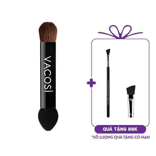 Cọ Mắt 2 Đầu Vacosi Sponge & Brush Eyeshadow #CM16