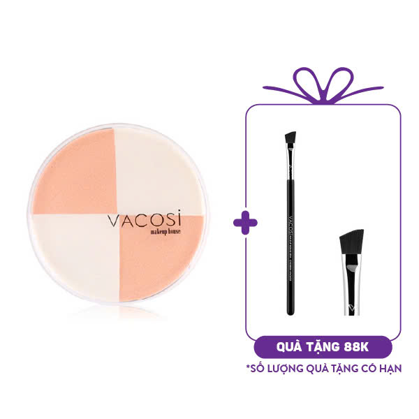Bông Mút Tam Giác Vacosi Make-up House (hộp 4 miếng)