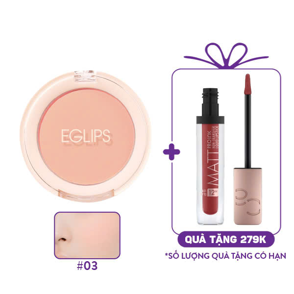 Phấn Má Hồng Eglips Cheek Fit Blusher - #03 Peach