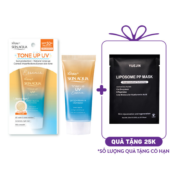 Tinh Chất Chống Nắng Hiệu Chỉnh Sắc Da Sunplay Skin Aqua Tone Up UV Essence Latte Beige SPF50+ PA++++ (50g)