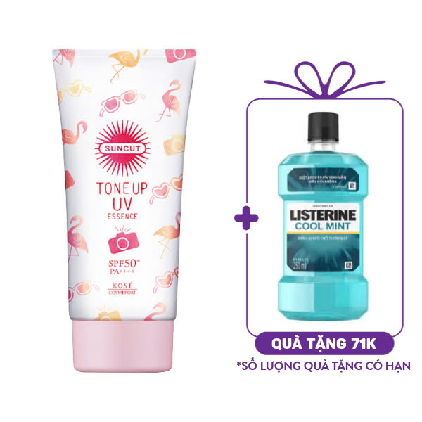 Kem chống nắng nâng tone Kose Tone Up UV Essence Pink Flamingo Color SPF50+ PA++++ (80g)