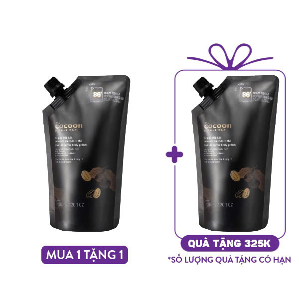 Túi Refill Tẩy Tế Bào Chết Toàn Thân Cocoon Dak Lak Coffee Body Scrub (600ml)
