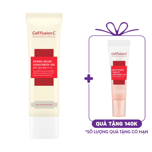 Kem Chống Nắng Chống Ánh Sáng Xanh Cell Fusion C Derma Relief Sunscreen 100 SPF50+/PA++++ (50ml)