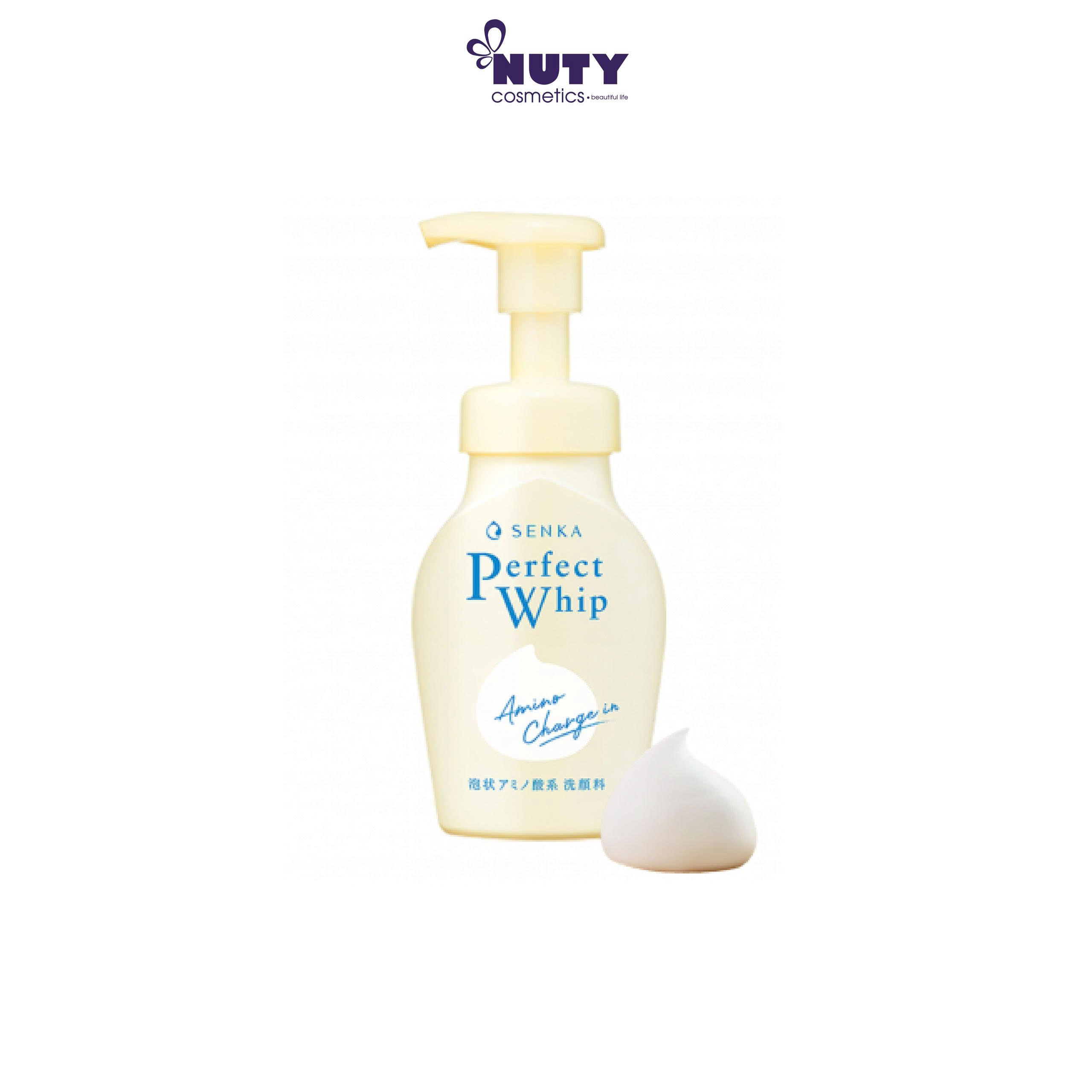 Bọt Rửa Mặt Dịu Nhẹ Senka Perfect Whip Amino Charge In (150ml)