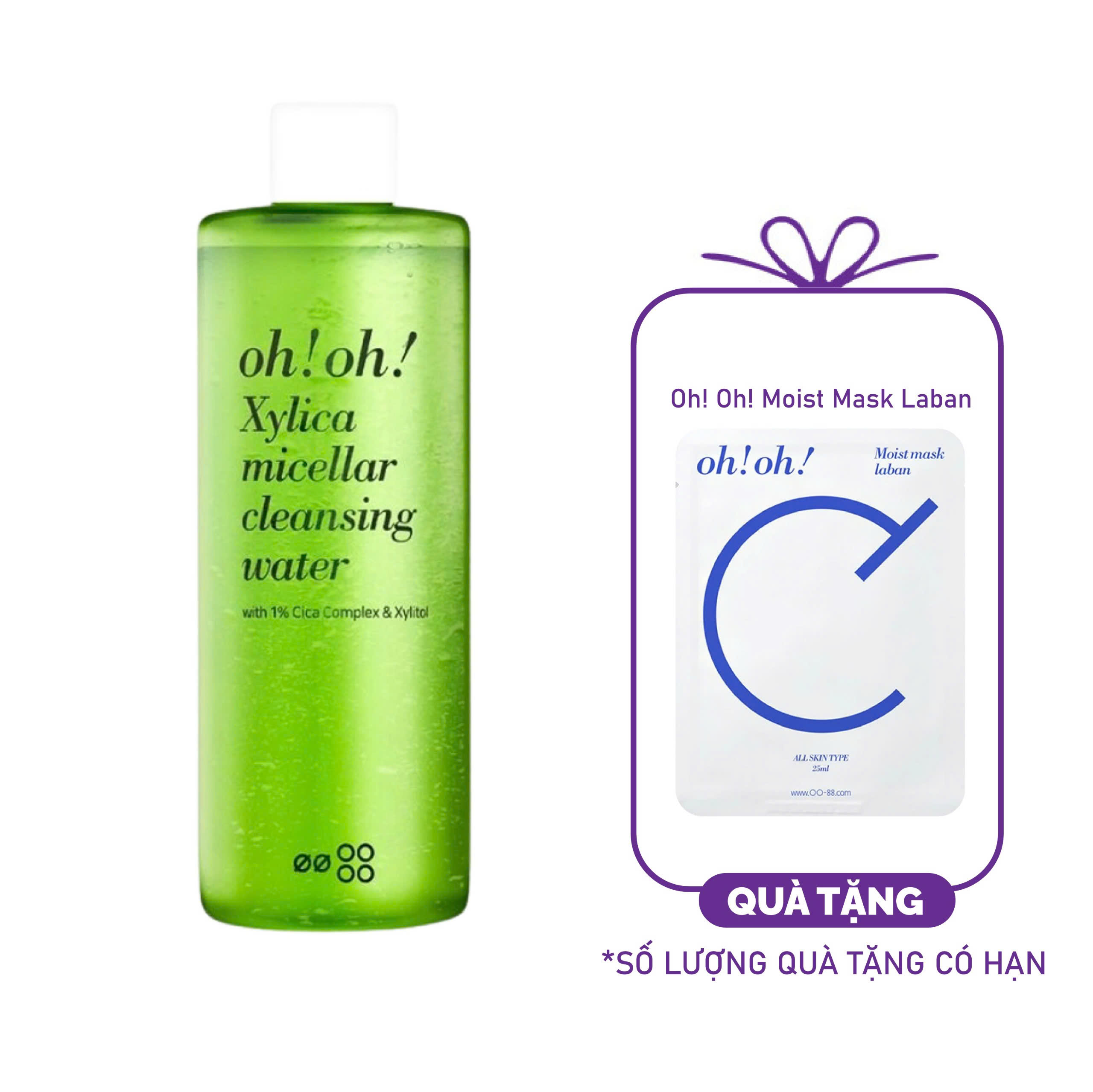 Nước Tẩy Trang Cấp Ẩm Oh! Oh! Xylica Micellar Cleansing Water (500ml)