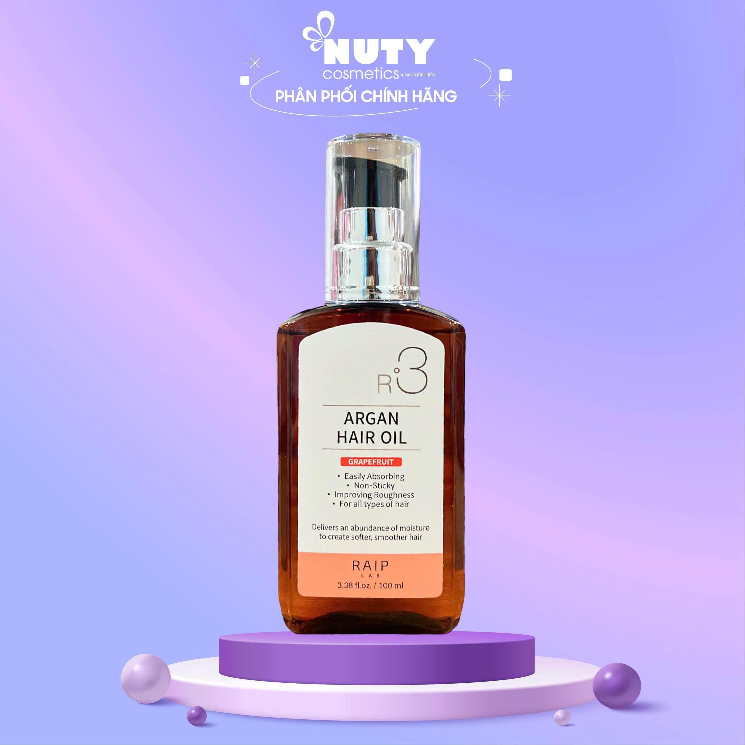 Dầu Dưỡng Hỗ Trợ Phục Hồi Tóc Hư Tổn Raip R3 Argan Hair Oil "Grapefruit" (100ml)