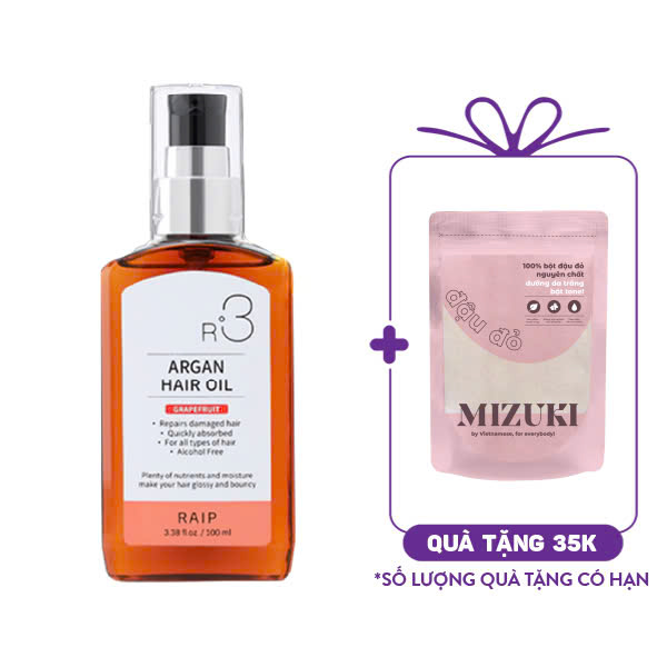Dầu Dưỡng Hỗ Trợ Phục Hồi Tóc Hư Tổn Raip R3 Argan Hair Oil "Grapefruit" (100ml)