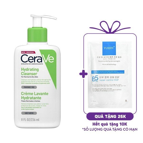 Sữa Rửa Mặt CeraVe Hydrating Foaming Facial Cleanser (236ml)