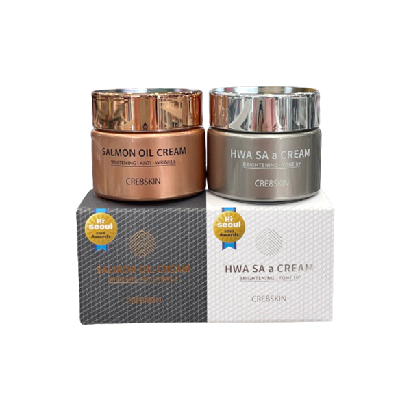 Bộ Kem Dưỡng Chiết Xuất Dầu Cá Hồi Cre8skin Cream (20g x 2)  ​