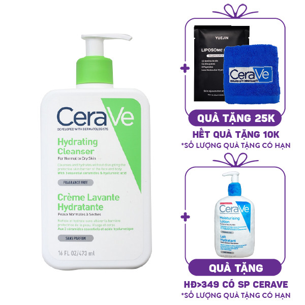 Sữa Rửa Mặt CeraVe Hydrating Foaming Facial Cleanser (473ml)