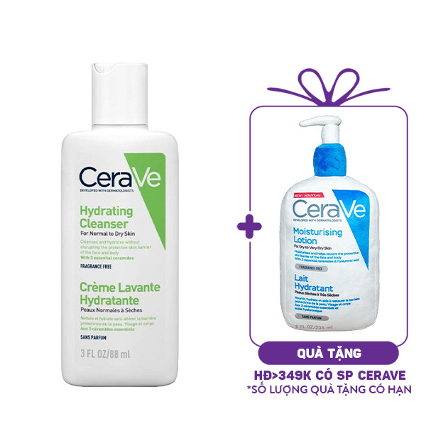 Sữa Rửa Mặt CeraVe Hydrating Foaming Facial Cleanser (88ml)