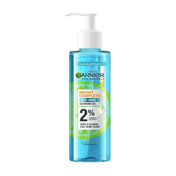 Gel Rửa Mặt Sạch Thoáng Dịu Nhẹ Cho Da Dầu Mụn Garnier Bright Complete Anti-Acne Cleansing Gel (120ml)