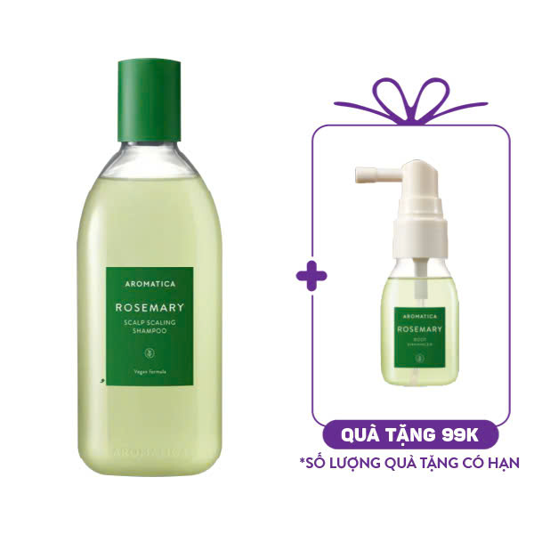 Dầu Gội Hương Thảo Ngăn Rụng Tóc Aromatica Rosemary Scalp Scaling Shampoo (400ml)