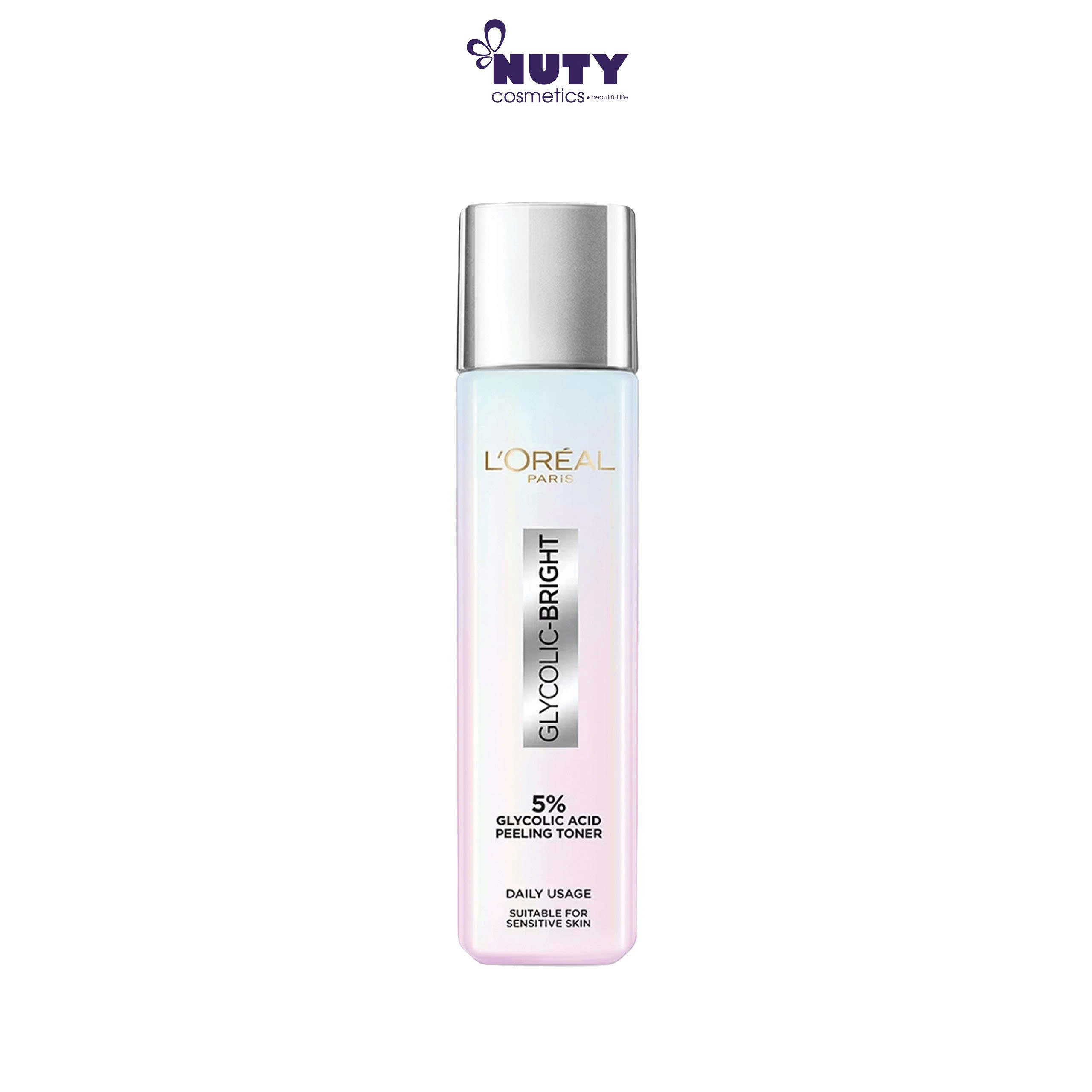 Toner Hỗ Trợ Dưỡng Sáng Da Loreal Glycolic Bright Peeling Toner (128ml)