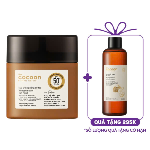 Sữa Chống Nắng Bí Đao Cocoon Winter Melon Sunfluid SPF 50 + PA ++++ (50ml)
