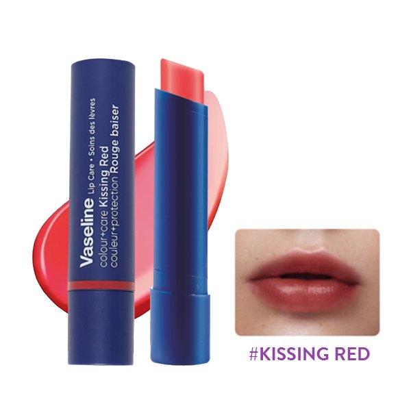 Son Dưỡng Môi Có Màu Vaseline Colour+Care #Kissing Red (3g)