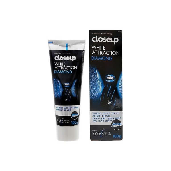 Kem Đánh Răng Closeup White Attraction Diamond Dạng Gel Trắng Răng Kim Cương (100g)