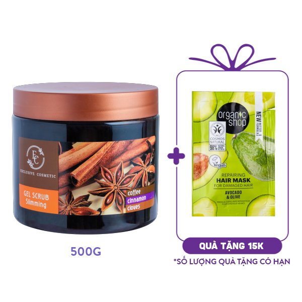 Tẩy Tế Bào Chết Toàn Thân Chiết Xuất Quế Hồi & Cà Phê Exclusive Cosmetic Gel Scrub Coffee & Cinnamon (500g)