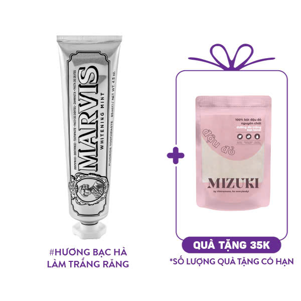 Kem Đánh Răng Marvis Bạc Làm Trắng Răng Whitening Mint Toothpaste (85ml)