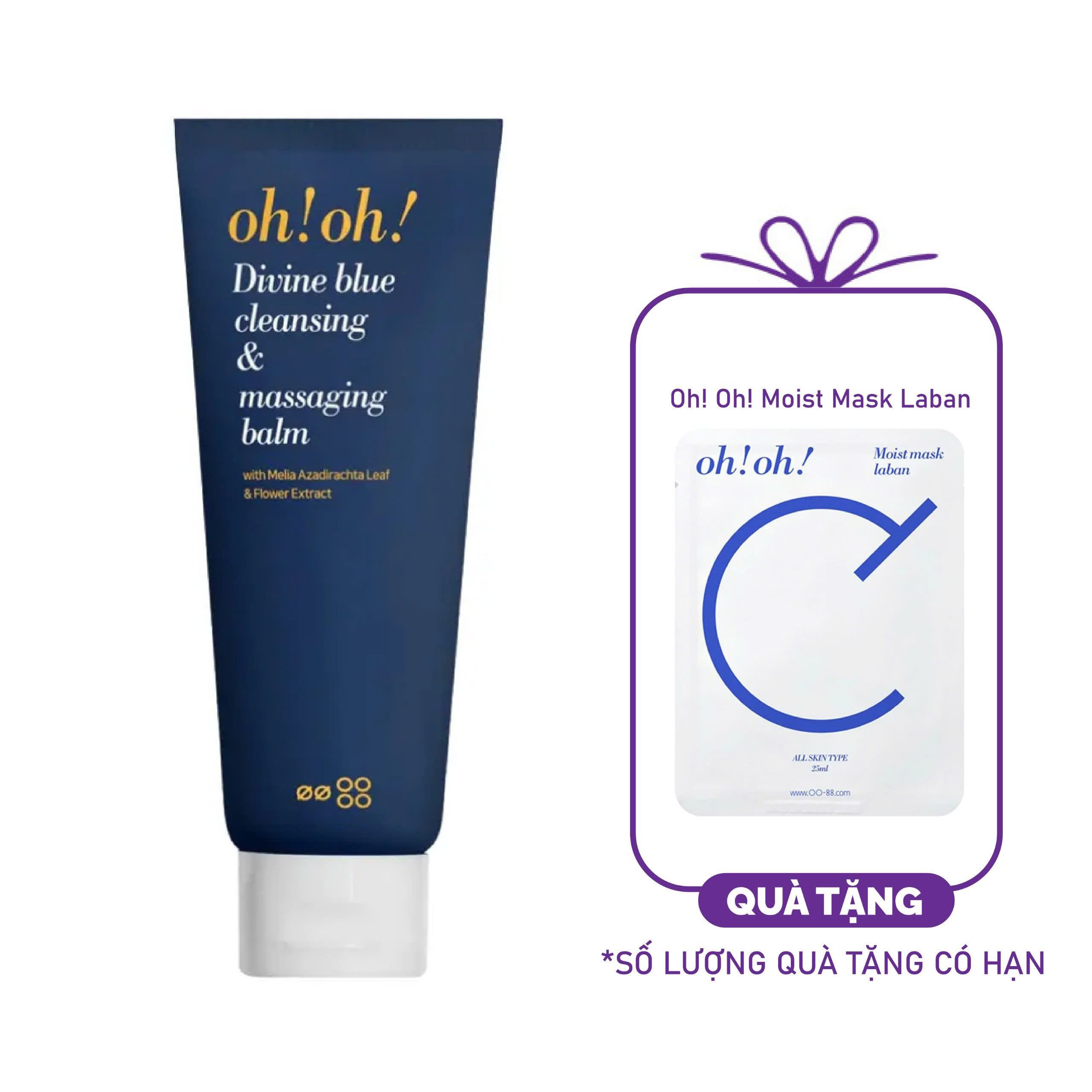 Sáp Tẩy Trang Làm Sạch Sâu, Trẻ Hóa Da oh!oh! Divine Blue Cleansing & Massaging Balm (150ml)