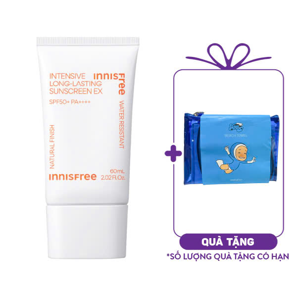 Kem Chống Nắng Lâu Trôi Innisfree Intensive Long Lasting Sunscreen SPF50+ PA++++ New 2023 (60ml)