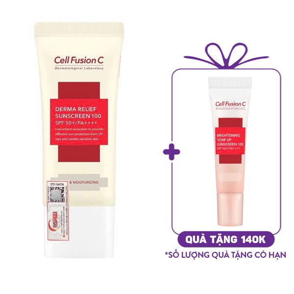 Kem Chống Nắng Chống Ánh Sáng Xanh Cell Fusion C Derma Relief Sunscreen 100 SPF50+/PA++++ (35ml)