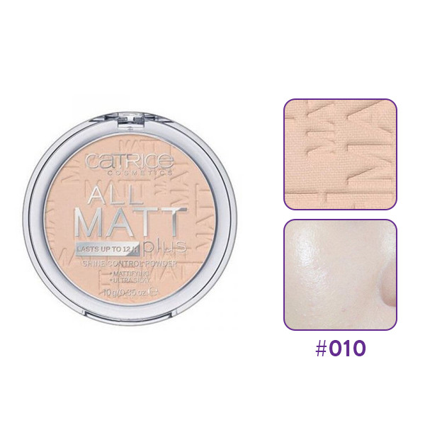 Phấn Phủ Kiềm Dầu Công Thức Lâu Trôi Catrice All Matt Plus Shine Control Powder Transparent (10g)