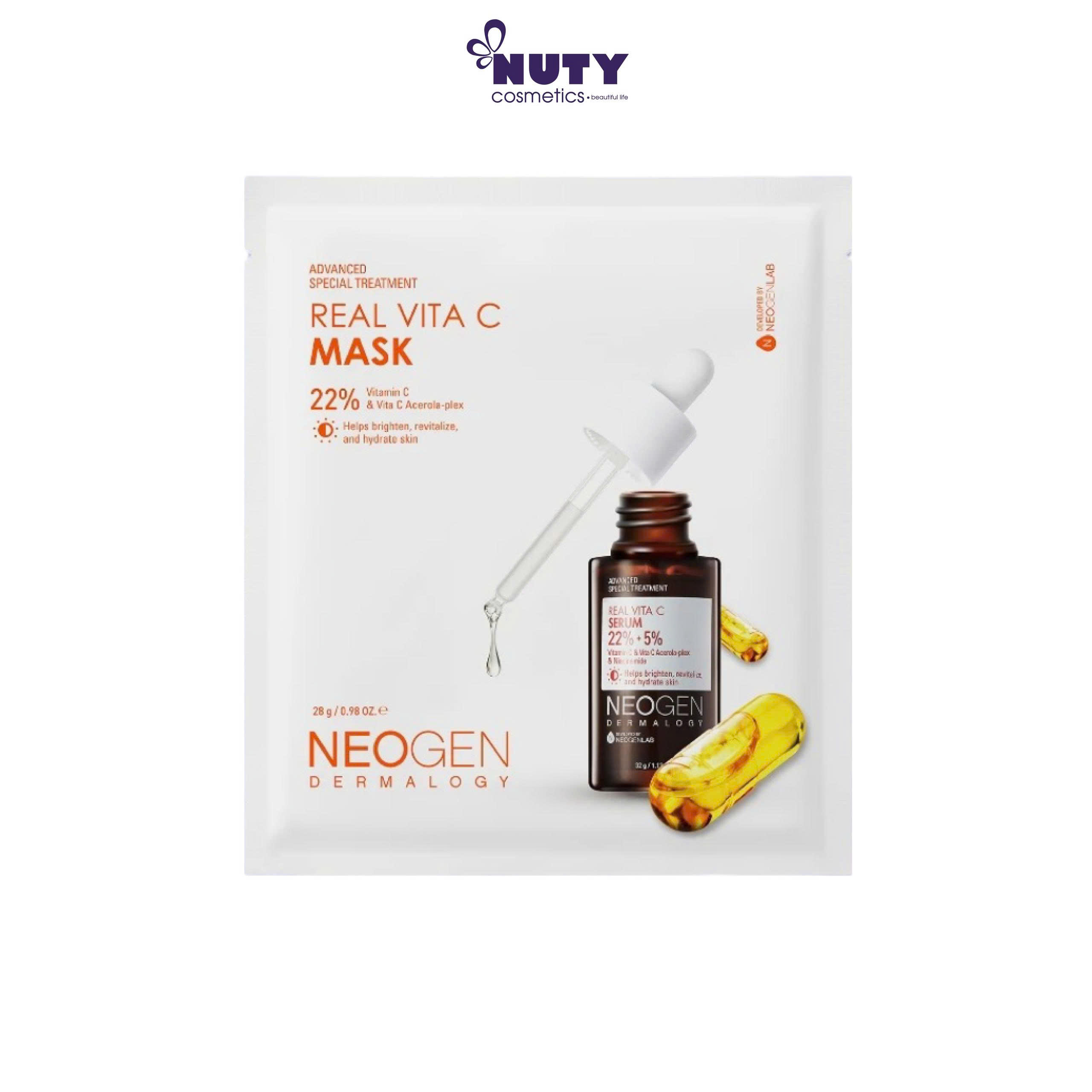 Mặt Nạ Serum X3 Dưỡng Trắng Mờ Thâm Neogen Real Vita C Mask 22% (28g)
