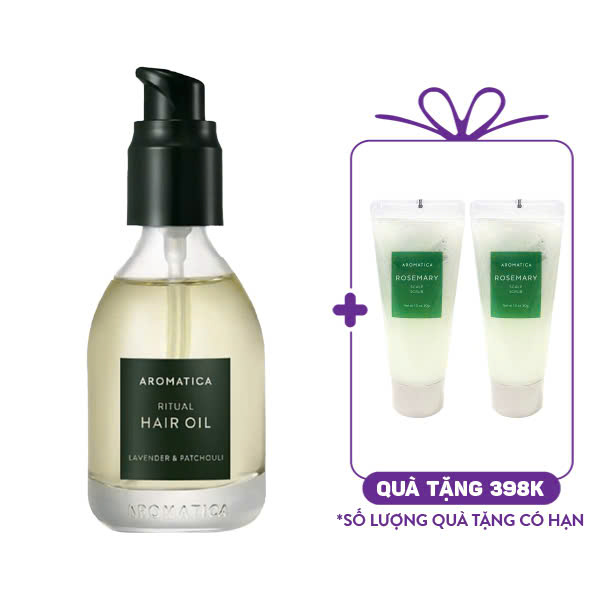 Tinh Dầu Dưỡng Tóc Hoa Oải Hương & Hoắc Hương Aromatica Ritual Hair Oil (50ml)