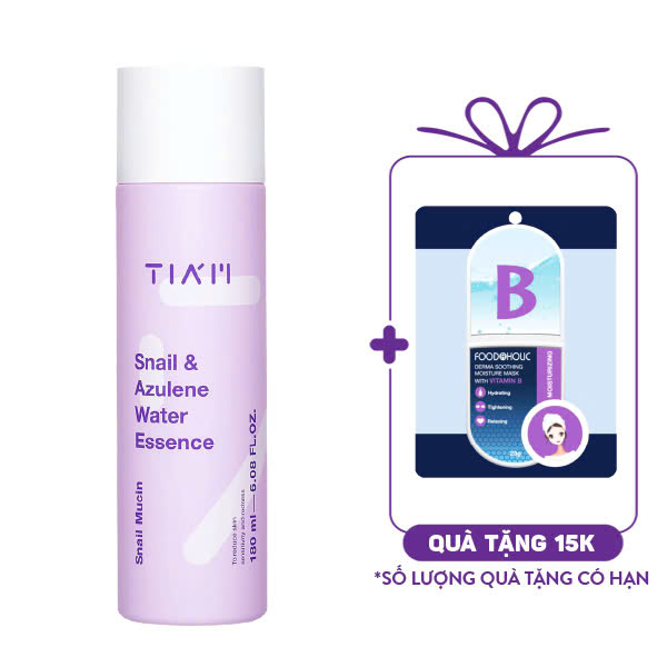 Tinh Chất Ốc Sên Làm Dịu Và Phục Hồi Dành Cho Da Dầu Mụn, Nhạy Cảm TIA'M Snail & Azulene Water Essence (180ml)
